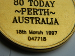 Памятний номерний жетон в позолоті  Австралія, фото №4