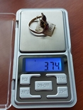 Кольцо серебро 925 пробы Янтарь, фото №13