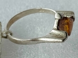 Кольцо серебро 925 пробы Янтарь, фото №11