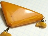Брошь янтарь натуральный 6,9 грамм, фото №3