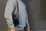 Тактическая универсальная сумка -  с ремнём Mini warrior с системой M.O.L.L.E (Черная), фото №5