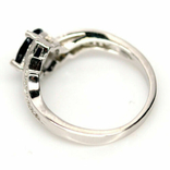  Кольцо серебряное 925 натуральный сапфир, цирконий., фото №4
