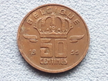 Бельгия 50 сантимов 1955 года, фото №2