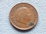 Нидерланды 1 цент 1965 года, фото №3