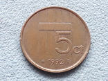 Нидерланды 5 центов 1992 года, фото №2
