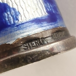 Винтажный серебряный наперсток с эмалями, фото №7