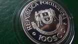 100  эскудо 1989 Португалия 510 лет открытию Канарских о-вов  серебро (2.5.4), фото №5