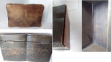 3501 красивая старинная деревянная шкатулка коробка расписная с орнаментом и резьбой, фото №7
