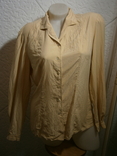 Блуза L шелк винтаж длинный рукав беж нюд Liz Claiborne, фото №2
