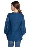 Блуза жіноча Ясміна (льон синій), photo number 3