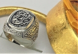 Кольцо перстень серебро СССР 875 проба 5,58 грамма 17,5 размер, фото №2
