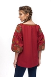 Блуза жіноча Чарівниця (льон бордовий), фото №3