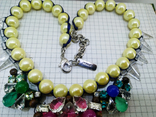 Ожерелье с жемчугом и камнями Swarovski, RADA ITALY. 135 грамм, фото №5