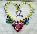 Ожерелье с жемчугом и камнями Swarovski, RADA ITALY. 135 грамм, фото №9