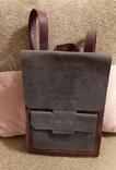 Рюкзак унисекс из натуральной кожи Crazy Horse, винтажный, фото №2