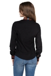 Блуза жіноча Веста (стрейч-льон чорний), numer zdjęcia 3