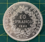 10 франков серебро 1965 Франция год 25г, фото №2