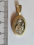 Иконка нательная Богородица. Серебро 925 проба., фото №3