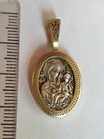 Иконка нательная Богородица. Серебро 925 проба., фото №4