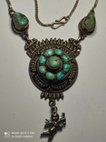 Старое серебряное украшение с бирюзой, фото №2