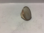 Кольцо біий кварц родіроване, фото №2