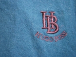 Свободная L рубашка винтаж плотный хлопок бренд лого Hugo Boss, фото №6