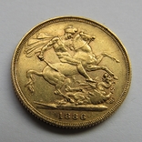 1 фунт (соверен) 1886 г. Великобритания, фото №5