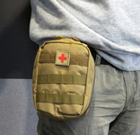 Тактическая универсальная сумка - подсумок, аптечка mini warrior (койот), numer zdjęcia 3