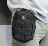 Тактическая универсальная сумка - подсумок, аптечка mini warrior (Черная), фото №4