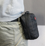 Тактическая универсальная сумка - подсумок, аптечка mini warrior (Черная), фото №6