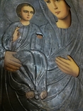 Икона Пресвятая Богородица праворучица , в серебряном окладе, фото №4