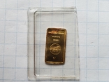 Gold bar 1 gram, 999.9, Pravex-Bank., photo number 2