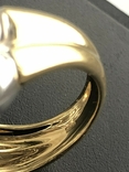 Кольцо з білого та жовтого золота з камнями, фото №3