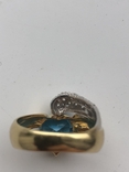 Кольцо з жовтого золота з камнями, фото №12
