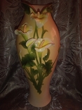 Ваза с лилиями, костяной фарфор, фото №3