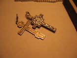  2 серебряных крестика 925 проба + цепочка, фото №6