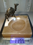 Пепельница СССР с бронзовым верблюдом, натуральный оникс, 50-е, 1,2 кг, фото №9