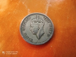 Британский Маврикий 1/2 рупии 1951 Георг VI фауна олень, фото №3