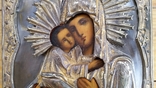 Ікона Володимирська Богородиця, латунь, 22,0х17,2 см, фото №7