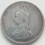 Великобритания 1 шиллинг 1887 года, фото №3