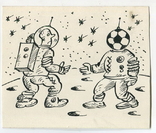 Аркадий Цыкун. Карикатуры футбол. Тушь. 1989г. Одесса. №1, фото №2