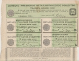 Донецко-Юрьевское Металлургическое общество. Акция в 200 рублей, 1910 год., фото №9