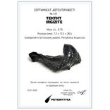 Імпактне тіло, тектит Irgizite, 0,79 грам із сертифікатом автентичності, фото №3