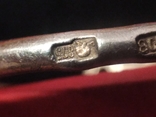 Серебряное кольцо с позолотой, фото №8