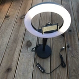 Кольцевая Led лампа Ring Light 20 см на круглом штативе с держателем для смартфона, фото №6