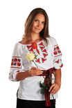 Блуза вишиванка жіноча Ружа (батист білий), photo number 6