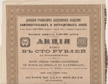 Донецко-Грушевское АО Каменноугольных и антрацитовых копей. Акция. 100 руб., 1913г., фото №2