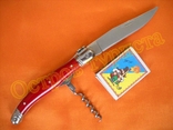 Нож складной A FLY Red со штопором, фото №3