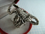Серебряное Кольцо Перстень Скорпион Массивное 3D Размер 18.75 Серебро 925 проба 716, фото №4