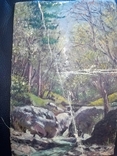 Картины парные 2 шт. " Лесной ручей и древние развалины" 1902 г., фото №3